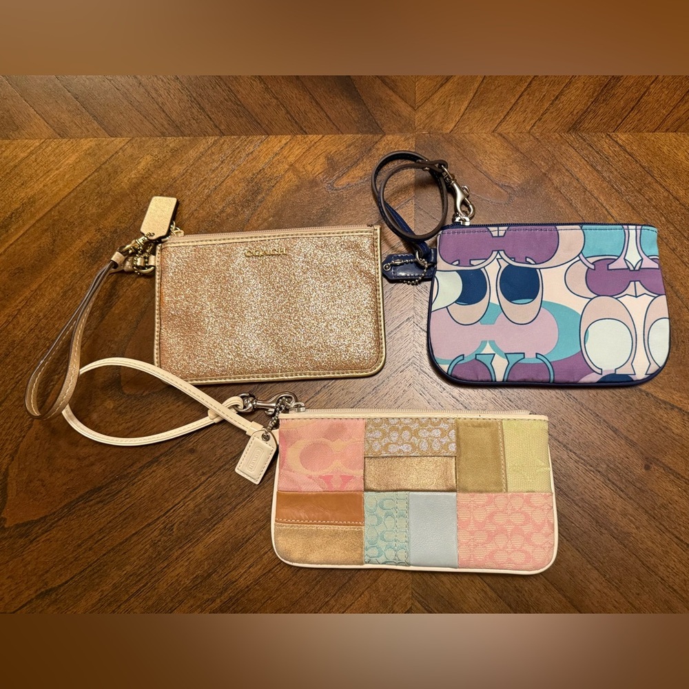 Coach Wristlet Bundle – 3 Piece Set